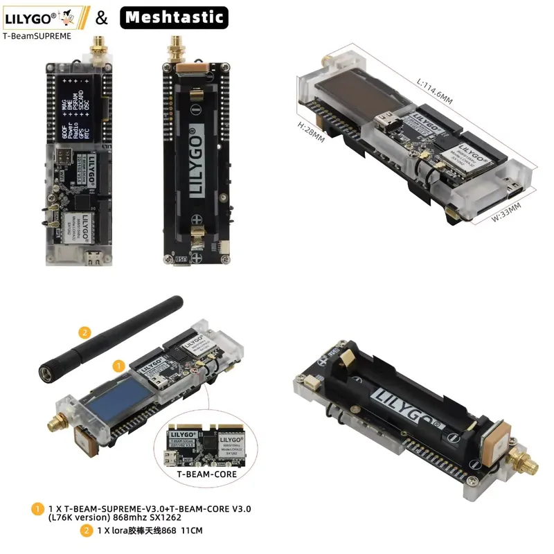 Esp32 - LILYGO T-Beam ESP32-S3 SX1262 Meshtasticモジュール（GPS搭載、433/868/915/920MHz長距離LoRa無線通信ボード）