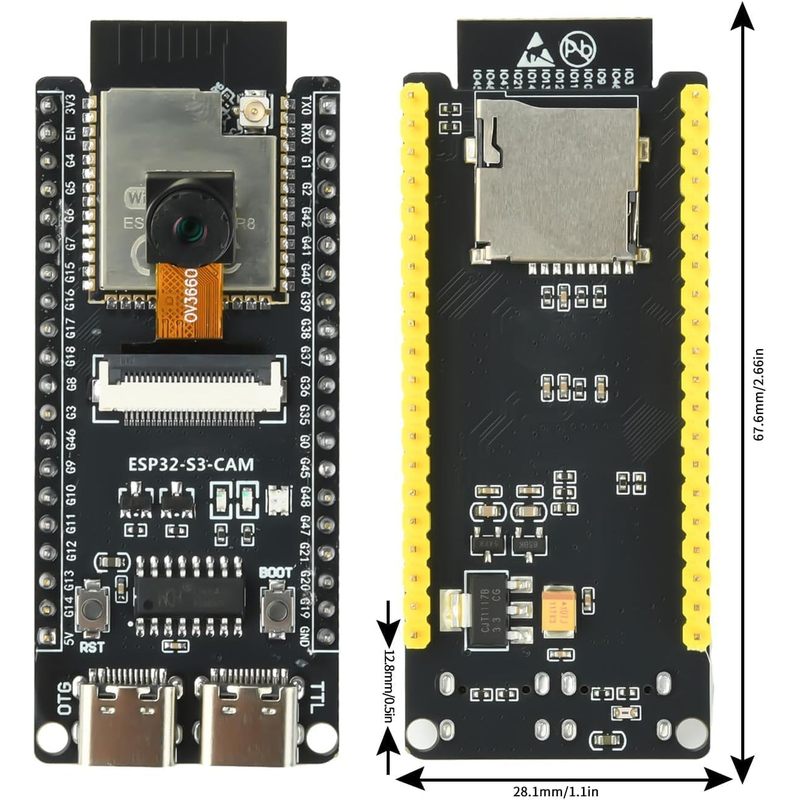 OV3660カメラ、N16R8モジュール、デュアルType- - Esp32 Wifi Bluetooth Module のレビューと価格
