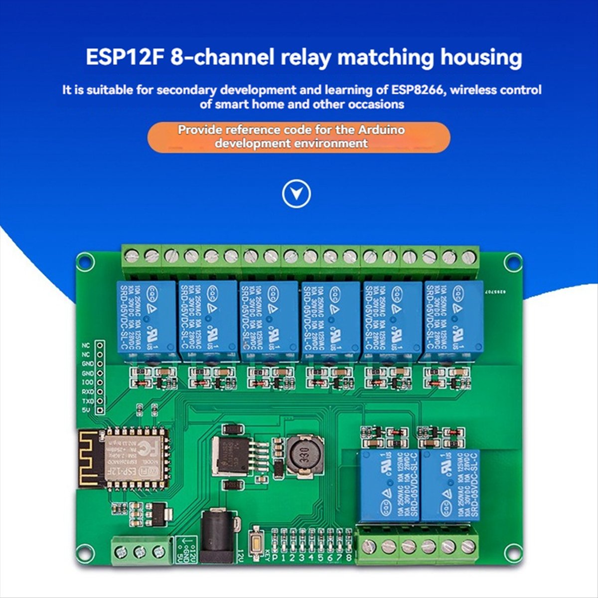 A99X 8-CH リレーモジュール DC12-24/5V  - Esp8266 のレビューと価格