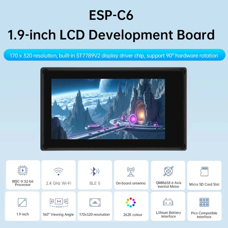ESP32-C6 1.9 インチ LCD スクリーン開発ボー - Esp32 Uart Module のレビューと価格